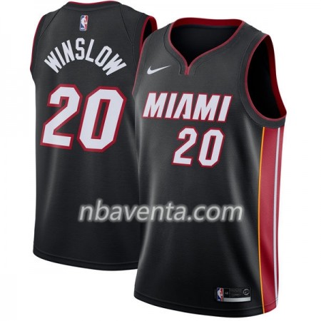 Camiseta Hombre Miami Heat Justise Winslow 20 Nike 2017-18 Negro Swingman Camiseta Hombre Miami Heat Justise Winslow 20 Nike 2017-18 Negro Swingman